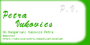 petra vukovics business card